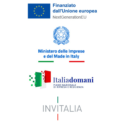 Logos for the R&D Project code FIL000019 and CUP C15H23004570008