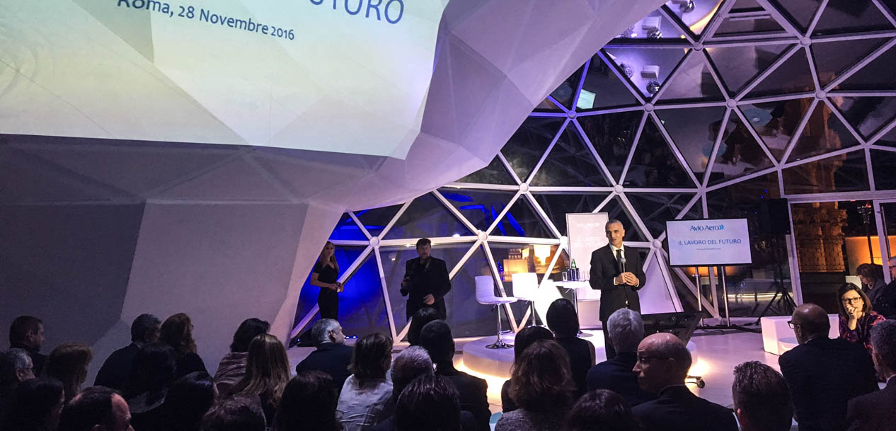 In Rome, discussing “Work in the Future”