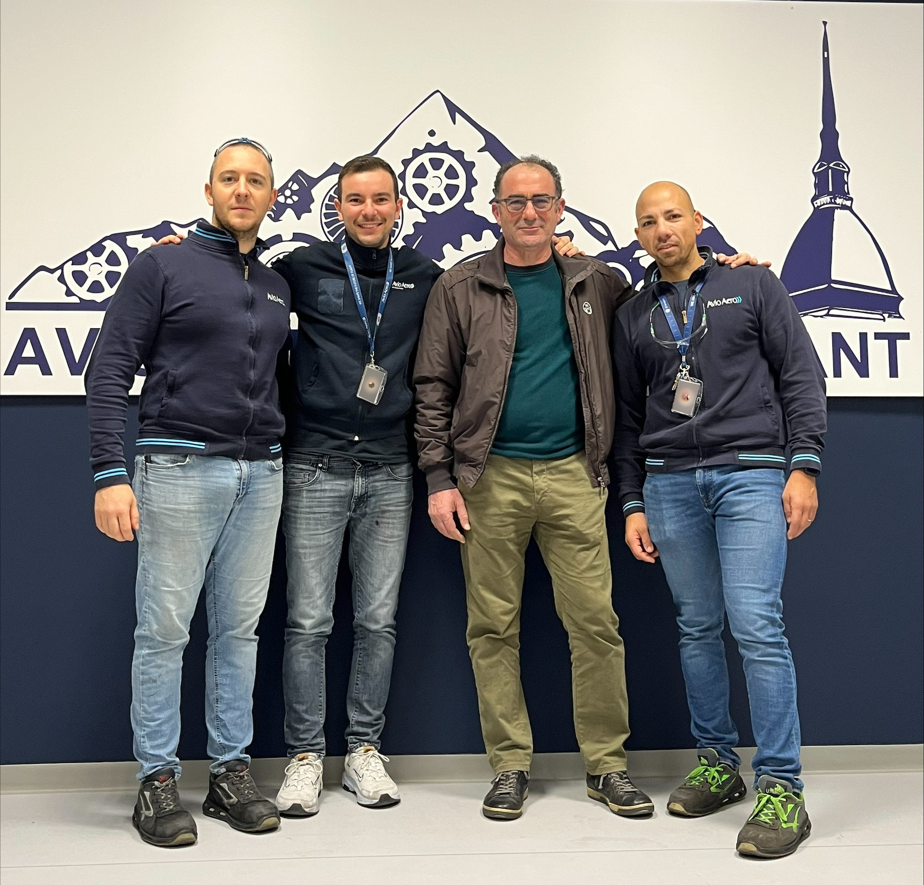 Mario @ Rivalta with colleagues from the plant